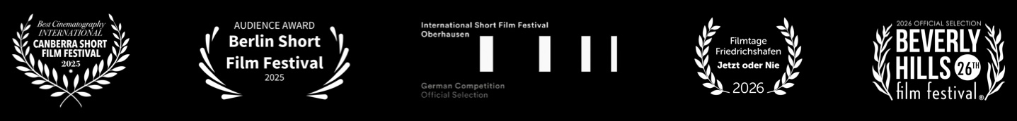 Festival laurels for Beverly Hills, Berlin Short Film Festival, Canberra Short Film Festival, Oberhausen, and Filmtage Friedrichshafen
